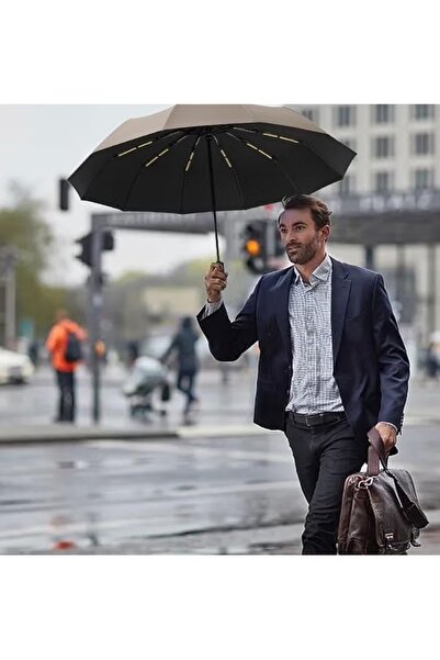 huitich Fully Automatic Dual-Purpose Umbrella Midsummer Beige