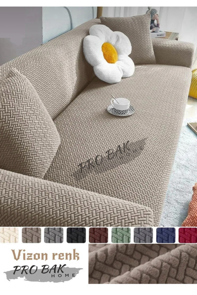 probak Acasă Husă pentru scaun cu model cărămidă Husă pentru canapea extensibilă elastică anti-alunecare pentru 3 persoane 1 buc