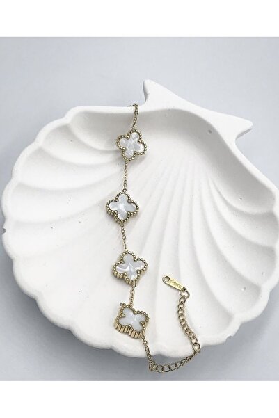 Solvia Officiall Stainless Tarnish Resistant 4 Leaf Clover Bracelet Women's Bijouterie