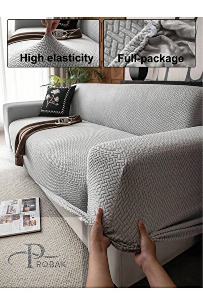 probak Килимок для дивана з ефектом плетіння, з гумкою, не ковзає, чохол для дивана, 1 шт.