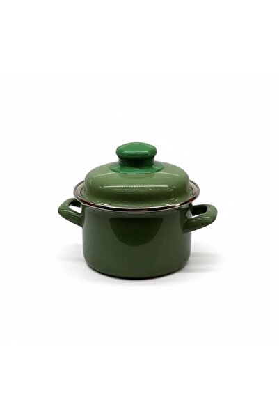 EmayeBurada Flame Enamel Mini Pot Egg Boiling Food and Sauce Pot 12cm 900ml