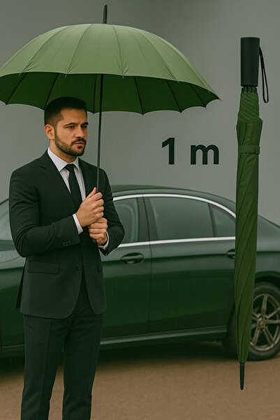 UPEKA Lüks Protokol Şemsiye Dayanıklı Manuel 8 Fiber Telli Omuz Askılı 1Metre