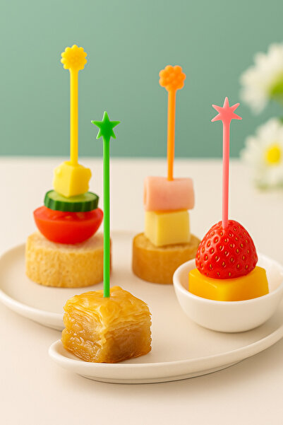 Özkan Ambalaj Temizlik Plastic Gin / Chips / Fruit / Baklava / Presentation Fork 100 Pieces