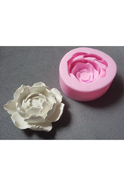 morlalem m 3 Boyutlu 9cm Gül Şakayık Çiçek Silikon Kalıp K-863, Taş Tozu Sabu...