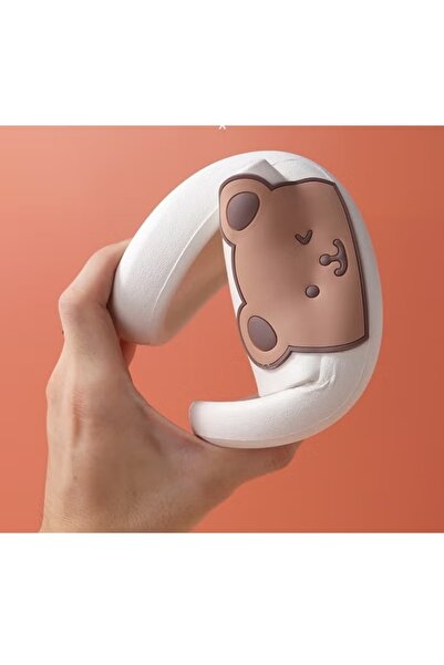 huitich White Side Bear Slide Sandals