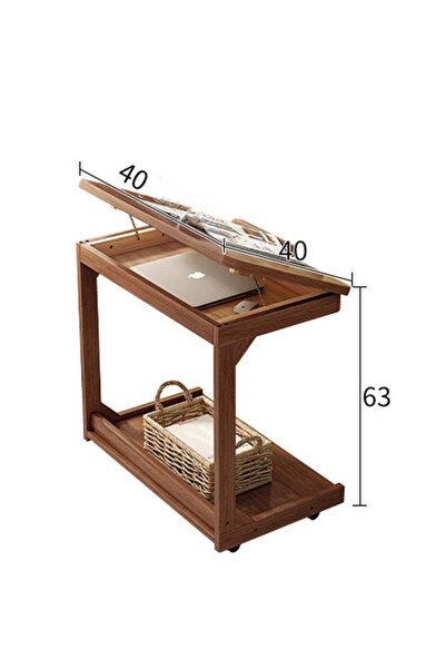 Yelajoy Laptop Holder Table,Portable Side End Table,Desktop Angle Adjustable,Over Bed Sofa Companion