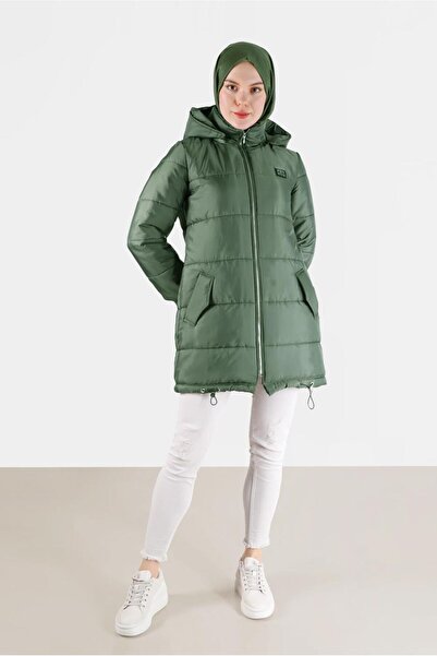 Alvina Puffer Jacket with Hood and Gathered Skirt - 90275