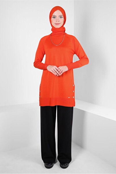 Alvina 44055 Model Turtleneck Knitwear Tunic