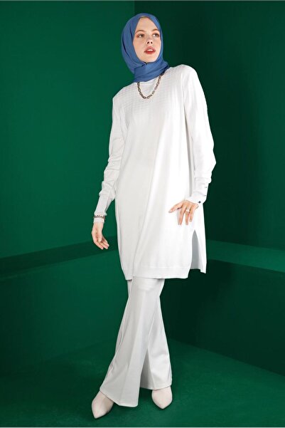 Alvina KENDİNDEN DESENLİ TRİKO TUNİK 43137