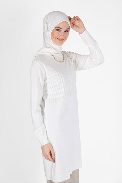 Alvina KENDİNDEN DESENLİ TRİKO TUNİK 42007