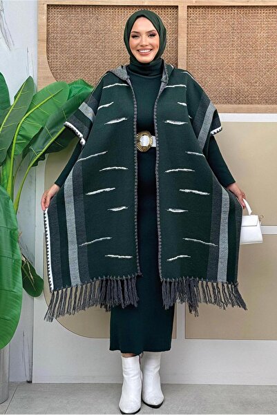 TRENDTESETTÜR Γυναικείο παντελόνι με πράσινη κουκούλα - T 6061