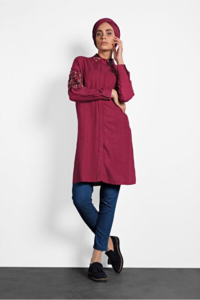 Alvina 40238 Model Flower Embroidered Tunic