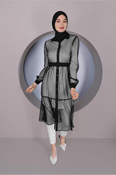 Alvina Size Button Towel Tunic 41400