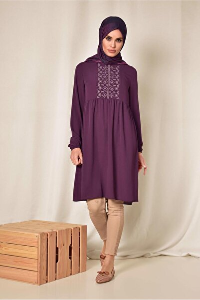Alvina Ethnic Patterned Balloon Sleeve Tunic 4174