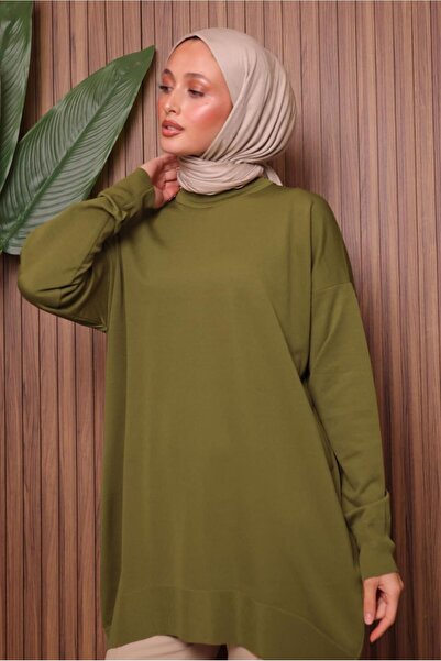 TRENDTESETTÜR Women's Green (Acid) Knitwear Tunic t 1007