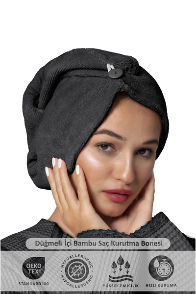 Ellia Soft Елегантна сушарка для волосся з товстої мікрофібри | Сушарка для волосся | Рушник для волосся | Рушник для сушіння волосся