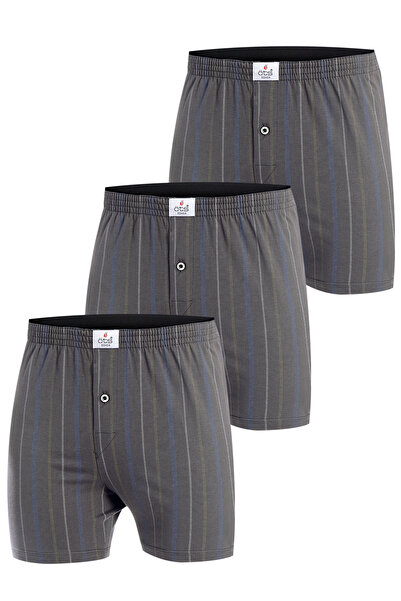 Öts Μπόξερ 3 τεμαχίων ανδρικό μονό τζέρσεϊ, καπνιστό (100% βαμβάκι)