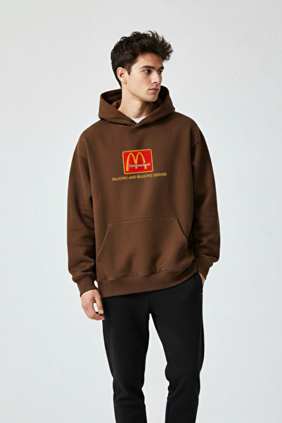 UNCİA OUTDOORS Unisex φούτερ με στάμπα oversize με κουκούλα