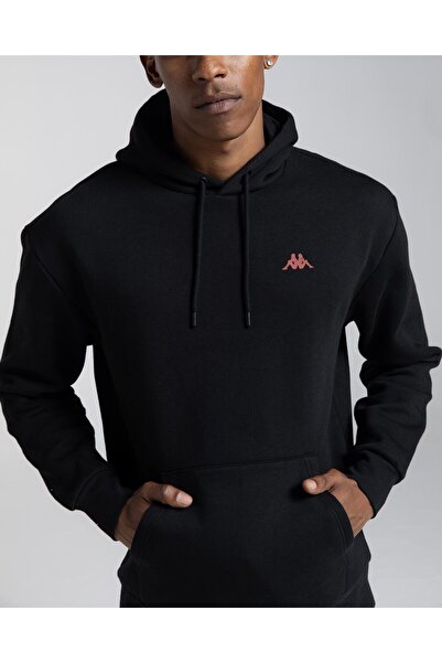 Kappa Αυθεντικό ανδρικό μαύρο κουκούλα Fuji Oversize Fit