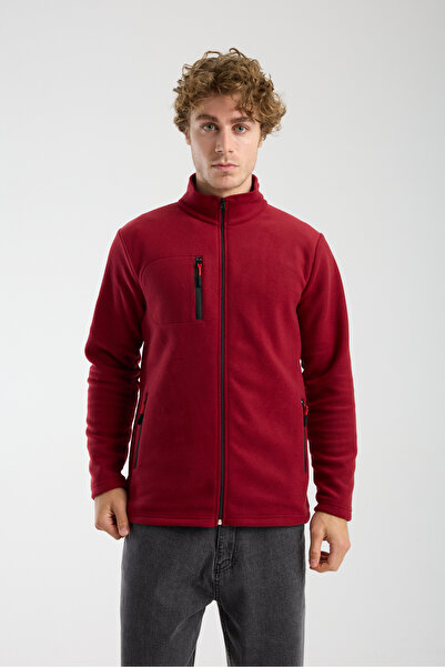 KAPHONE Unisex Polar Tam Fermuarlı 3 Cepli Polar Ceket