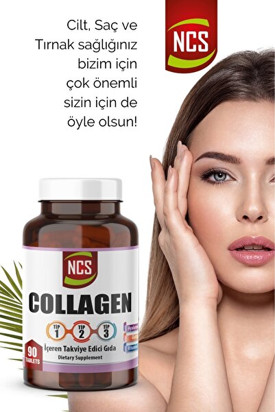 NCS Kollajen 1000 Mg Collagen Tip 1-2-3 Glutatyon 90 Tablet