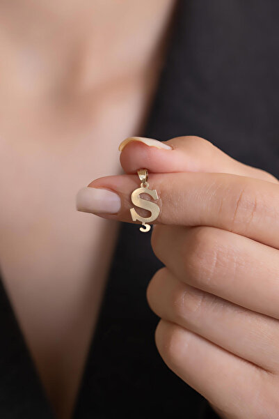 Bayar Gold 14 Ayar Altın Ş Harf Sade Kolye Ucu