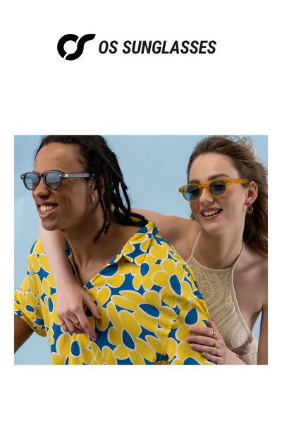 OS Sunglasses Ochelari de soare Berlin translucidi, albastru fumuriu, pentru bărbați și femei