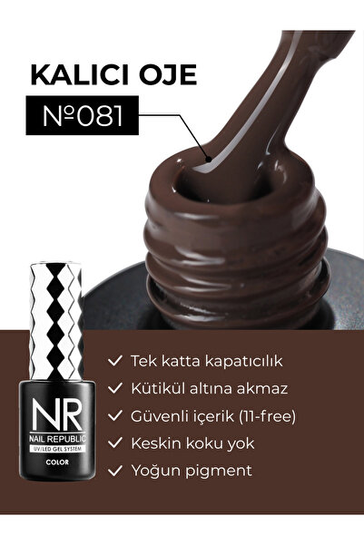 Nail Republic Kalıcı Oje NR Vintage 081 – Klasik Vintage Ton, Yoğun Renk, Pro...