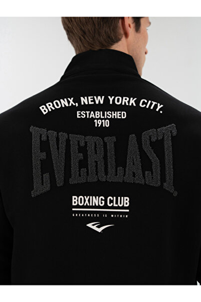 EVERLAST Бронкс Нью-Йорк Напівзастібка Регулярна чорна чоловіча толстовка