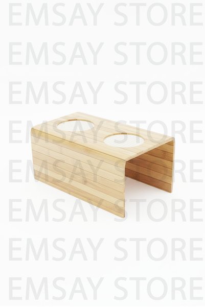 Emsay Store New Generation Original Bamboo Sofa Edge Mat, Sofa Mat Wooden Folding Armrest Tray Coffee Table 40X29Cm