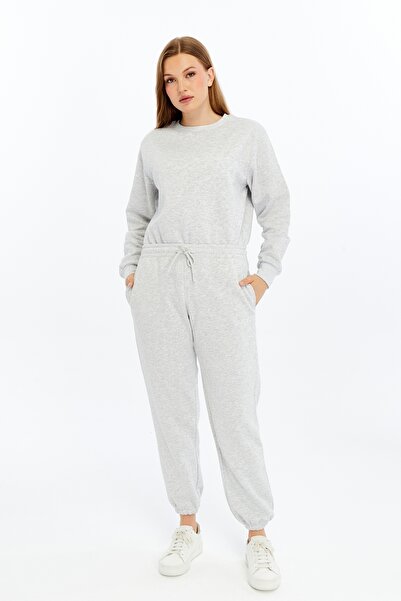 defys Γυναικείο ελαστικό παντελόνι με τσέπες στο πόδι, κανονική εφαρμογή, γκρ...