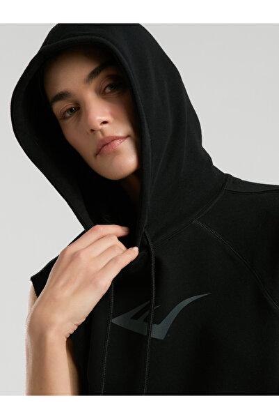 EVERLAST Ever Classics Wmn Siyah Kadın Crop Kapüşonlu Kolsuz Sweatshirt