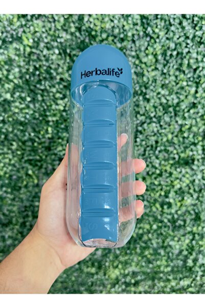 Cbtx Herbalife Logo Water Bottle with Vitamin Organizer 600ml