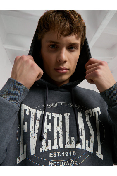 EVERLAST Αυθεντικό ανδρικό φούτερ με κουκούλα Boxing Oversize Anthracite