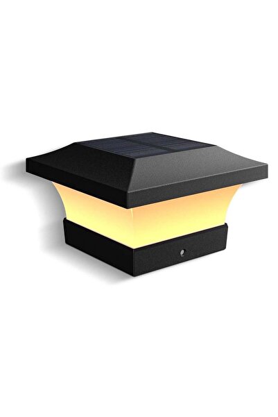 Choice قطعة واحدة من مصابيح LED الخارجية ذات العمود الشمسي باللونين الأسود وا...