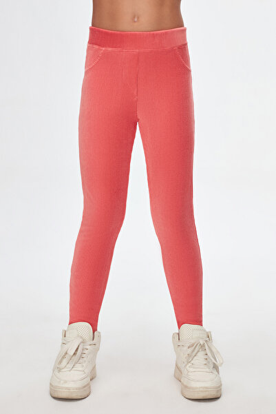 LOVETTI Κοριτσίστικο κολάν με τσέπες Dark Salmon