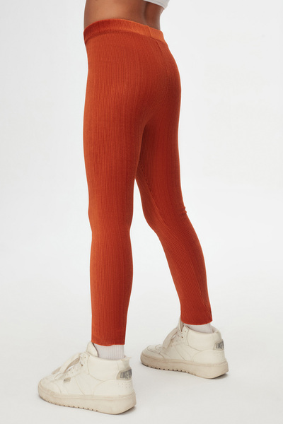 LOVETTI Girl's Corduroy Tights - Brick Color