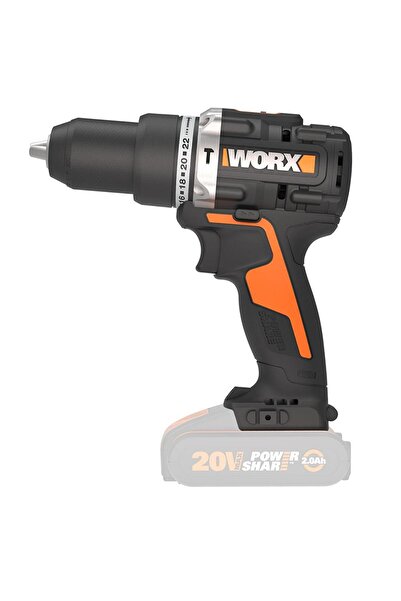WORX WX352.9 20Volt Kömürsüz Profesyonel Şarjlı Darbeli Matkap (Akü Dahil Değildir)