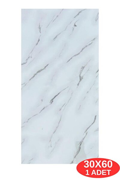 Renkli Duvarlar 60cmx30cm 1 Adet Shiny Mermer Desenli Yapışkanlı Salon Banyo Wc Duvar Kaplama Paneli Kağıdı