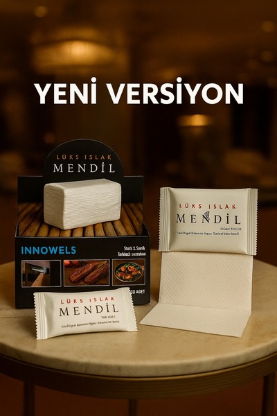 INNOWELS Mini Tekli Lüks Islak Mendil Kutu (Yeni Versiyon 50 ADET)