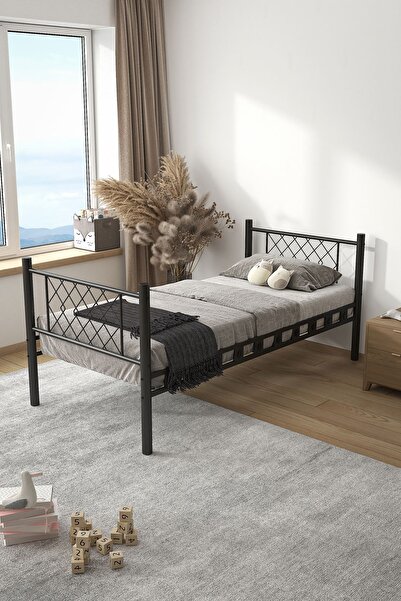 ARGİMO Metis Tek Kişilik Metal Karyola Siyah