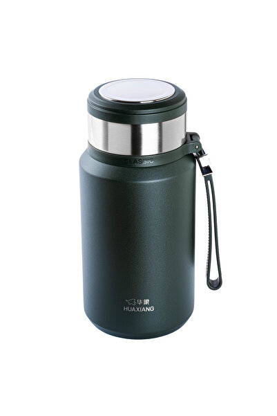 DKADI OKADI SÜZGEÇLİ YEŞİL PASLANMAZ ÇELİK TERMOS 1L