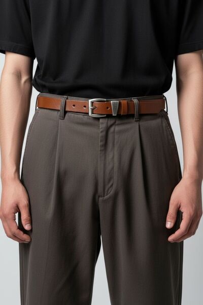 Gesa Bărbați 100% piele naturală, catifea subțire, catifea, curea bronzată 2,...