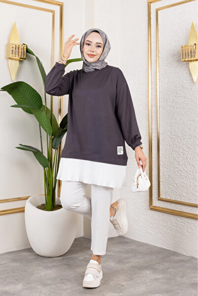 Moda MSK Women's Pleated Modal Fabric Tunic