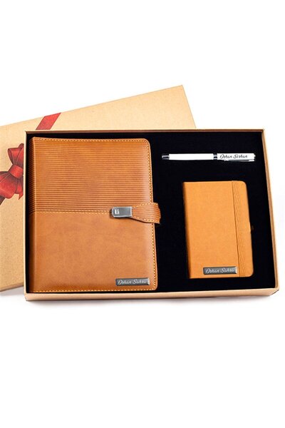 Kalemedair Kişiye Özel Organizerli Tarihsiz Ajanda Kalem ve Not Defteri Seti ...