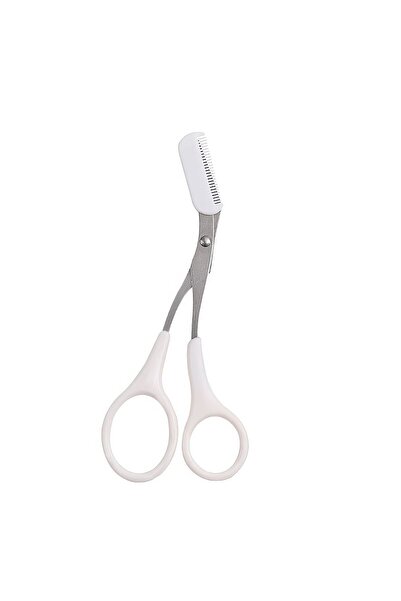 Chavin Paslanmaz Çelik Beyaz Mini Taraklı Kaş Makası Kaş Şekillendirme Makası cin650by