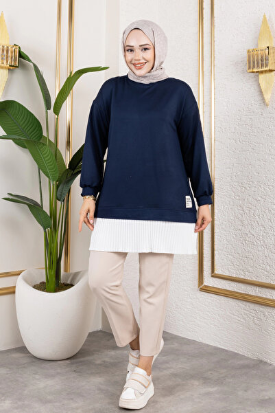 Moda MSK Women's Pleated Modal Fabric Tunic