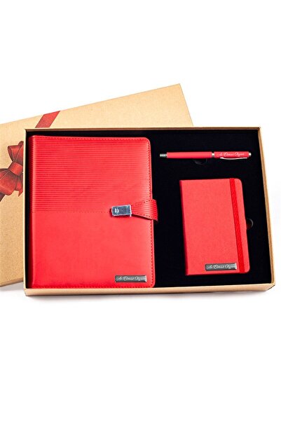 Kalemedair Kişiye Özel Organizerli Tarihsiz Ajanda Kalem ve Not Defteri Seti ...