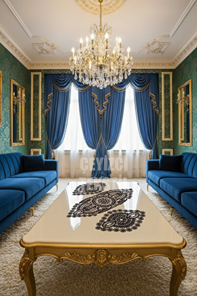 Çt Çeyizci Tekstil Living Room Set, Bedroom 3 Piece Coffee Table Cloth, Table Cloth 3 Piece Room Set