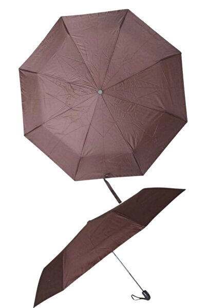 KY Yüksek Kalite Kahve Tam Otomatik Dayanıklı Kaliteli 8 Telli Kılıflı Şemsiye